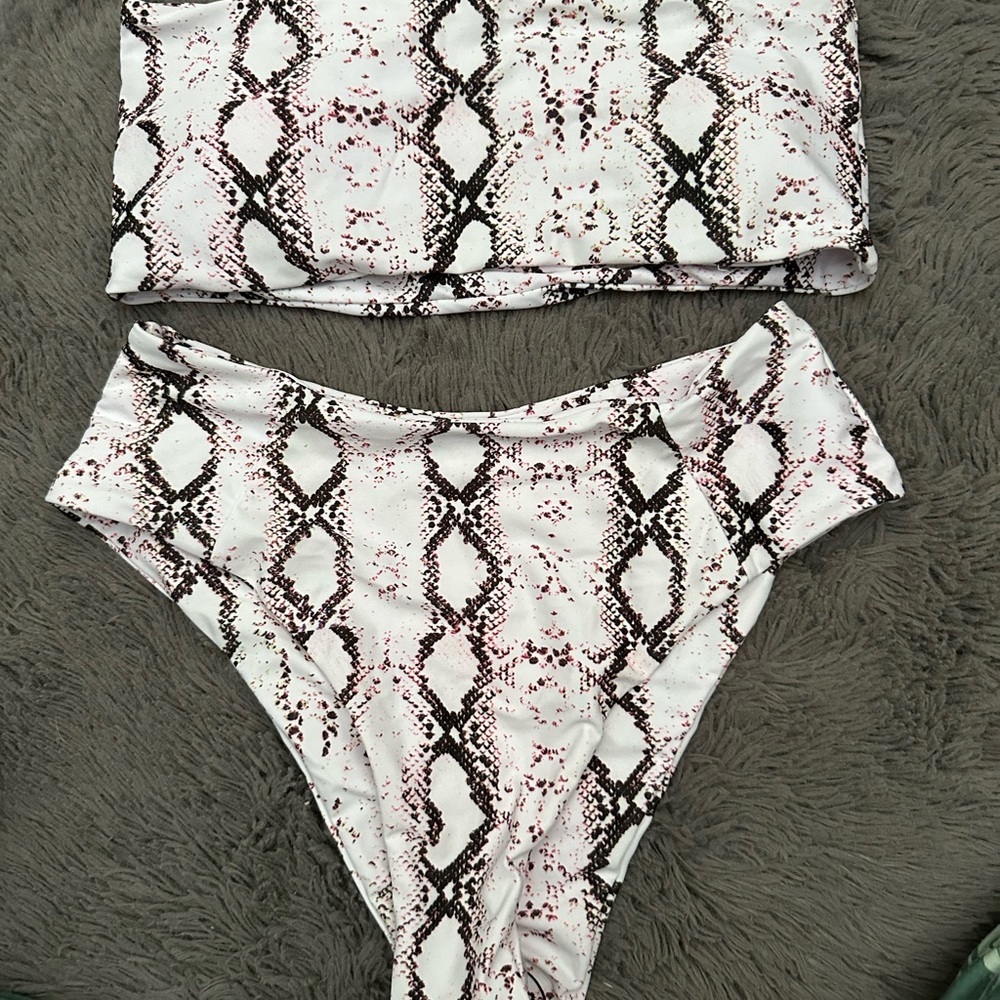 Snake Print Bikini Set